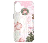 Carcasa para iPhone 17 Coqueta de Navidad Rosa Suave niña Lindo Collage edredón