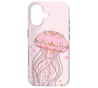 Carcasa para iPhone 17 Coquette Jellyfish Pink Bow Pearls Soft Girl Aesthetic