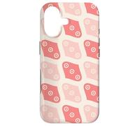 Carcasa para iPhone 17 Coral Pink Cream Ovals Circle Dots Eyes Abstract Pattern