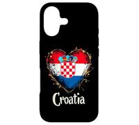 Carcasa para iPhone 17 Corazón Bandera Croacia