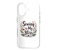 Carcasa para iPhone 17 Corazón Floral Sewing is My Bliss