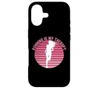 Carcasa para iPhone 17 Correr es mi Terapia Girl Runner Jogger Cardio Retro Sunset