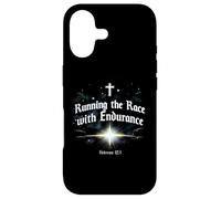 Carcasa para iPhone 17 Corriendo la Carrera con Endurance Hebrews 12:1 Christian