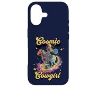 Carcasa para iPhone 17 Cosmic Rodeo Howdy Western Retro Lindo Cowboy Cowgirl Espacio
