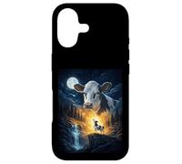 Carcasa para iPhone 17 Cow Howling to The Moon Vintage Funny Cow