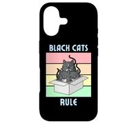 Carcasa para iPhone 17 Cozy Mystery Black Cats Rule Cute Tuxedo Cat en Caja