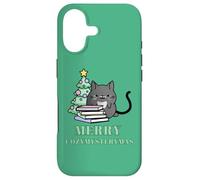 Carcasa para iPhone 17 Cozy Mystery Christmas Cat Merry Cozymysterymas