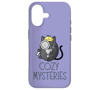 Carcasa para iPhone 17 Cozy Mystery Lindo Cat Detective Murder Mystery, Amante de los Libros