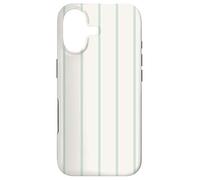 Carcasa para iPhone 17 Cream & Green Stripes Thin Vertical Lines Modern Neutral