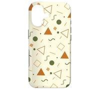 Carcasa para iPhone 17 Cream Green Triangle Circle Square Wavy Geometry Pattern