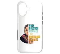 Carcasa para iPhone 17 Cuando la injusticia se Convierte en Ley, la Resistencia se Convierte en Deber RBG Quote