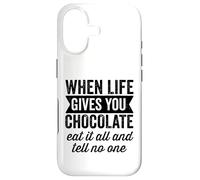 Carcasa para iPhone 17 Cuando la Vida te da Chocolate Come Todo y no le digas a Nadie