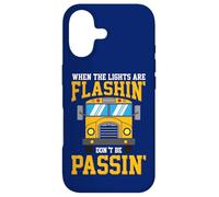 Carcasa para iPhone 17 Cuando Las Luces parpadean, no pases el Conductor del autobús Escolar