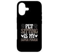 Carcasa para iPhone 17 Cuidador de Perros y Gatos Cuidado de Mascotas Divertido Sentado es mi súper Poder
