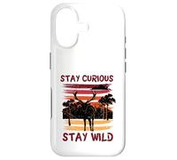 Carcasa para iPhone 17 Curious Stay Wild Deer Sunset Nature Lover Outdoor Vintage