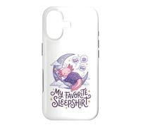 Carcasa para iPhone 17 Cute Axolotl My Favorite Sleepshirt Kawaii Teen Pajama