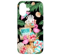 Carcasa para iPhone 17 Cute Beach Motif with Flamingo Flip Flops For Summer Lover
