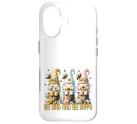 Carcasa para iPhone 17 Cute Bee Kind and Bee Happy Quote For Women Spring Gnomes