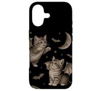 Carcasa para iPhone 17 Cute Cat Bat Wing 90s Vintage Halloween Fairycore Graphic