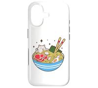 Carcasa para iPhone 17 Cute Cat Eating Ramen Bowl Kawaii Food