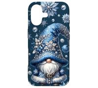 Carcasa para iPhone 17 Cute Christmas GNOME In Winter Dress For Xmas Blue Snowflake