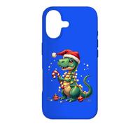 Carcasa para iPhone 17 Cute Christmas T-Rex Shirt Dinosaur Lights & Candy Cane