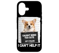 Carcasa para iPhone 17 Cute Corgi Mugshot Atrapado Siendo Demasiado Lindo no Puedo ayudarlo
