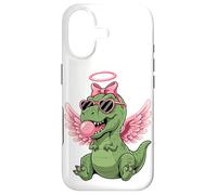 Carcasa para iPhone 17 Cute Dinosaur Angel Valentine's Day Gum Love