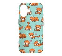 Carcasa para iPhone 17 Cute Funny Kawaii Womens Girls Kids Red Panda Lover Pattern