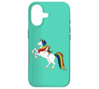 Carcasa para iPhone 17 Cute Funny Womens Girls & Kids Rainbow Unicorn Beagle Lover