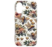 Carcasa para iPhone 17 Cute Heart and Flower Pattern For Women with Honey Bees