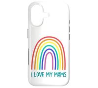 Carcasa para iPhone 17 Cute I Love My Moms Rainbow Family Two Mothers 2 Mommies