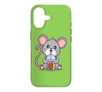 Carcasa para iPhone 17 Cute Kawaii Kids Boys Girl Bubble Tea Boba Tea Pet Rat Lover