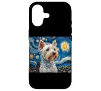 Carcasa para iPhone 17 Cute Mens Womens Kids Art Starry Nights Westie Dog Lover