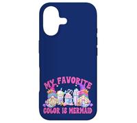 Carcasa para iPhone 17 Cute Summer Latte GNOME Graphic My Favorite Color Is Mermaid