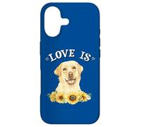 Carcasa para iPhone 17 Cute Sunflowers Love Is Yellow Lab Lover