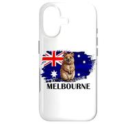 Carcasa para iPhone 17 Cute Vacation Melbourne Australian Flag Animal Quokka Lover