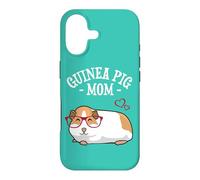 Carcasa para iPhone 17 Cute Womens Girls Red Glasses Guinea Pig Mom Lover