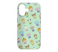 Carcasa para iPhone 17 Cute Womens Kids Girls Kawaii Bubble Boba Tea Animals
