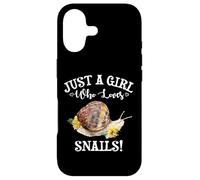 Carcasa para iPhone 17 Cute Womens Watercolor Funny Girl Who Loves Snails Lover