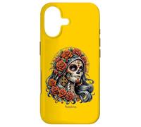 Carcasa para iPhone 17 Dá de Muertos - Maquillaje para niña de Rosas y cráneo