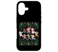 Carcasa para iPhone 17 Dabbing Santa Elf Friends Christmas Lights Boys Girls Xmas