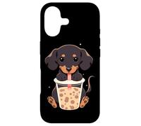 Carcasa para iPhone 17 Dachshund Boba Tea Bubble Tea Anime Kawaii Dog