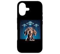 Carcasa para iPhone 17 Dachshund Dog Alien UFO Dachshund Decoración Niños Divertido Dachshund