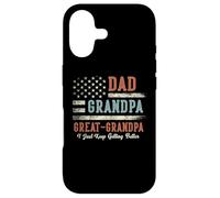 Carcasa para iPhone 17 Dad Grandpa Great Grandpa I Just Keep Getting Better
