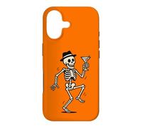 Carcasa para iPhone 17 Dancing Skeleton Cocktail Retro Halloween Humor