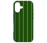 Carcasa para iPhone 17 Dark Green and Blue Stripes Thin Vertical Lines Retro Style