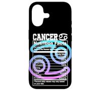 Carcasa para iPhone 17 Datos Nutricionales del Cáncer Signo del Zodíaco Astrología Azul Púrpura