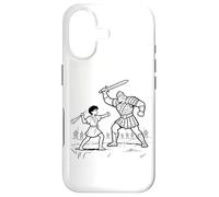 Carcasa para iPhone 17 David & Goliat Lucha - Niños Fe Colorear Biblia Historia Arte