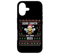 Carcasa para iPhone 17 Dear Santa Beekeeper Bee Christmas Honey Suéter Feo de Navidad